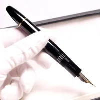 新しいデザイン149ピストン噴水ペン高品質の黒樹脂と古典的な4810ゴールドメッキNIBビジネスオフィスシリアル番号が付いているインクペンを書く