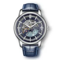 Armbanduhr Ochstin Mechanical Watch Men Fashion Leder Watchband Vintage Skelett Männlich Automatisches Armbanduhr Geburtstagsgeschenk für H315J