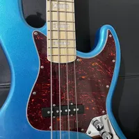 Fen Jazz bass guitar maple fingerboard metal blue version