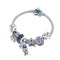 925 Silver Charm Beads Dangle Astronaut Earth Ladies Jewelry Regalo Tassel Moon Bead Bead Fit Pandora Charms Pulsera Diy Accesorios de joyería