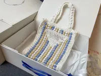Высококачественная модная сумка для мессенджера с ткаными вышивающими буквами Ladies Bag с красочными аксессуарами для деревянных шаров