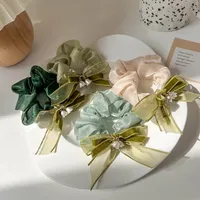Gardenia Hair Scrunchies Romantische Blumen elastische Haarbänder versprechen, Haarbindungen Seil Weiche Zöhne Holder Accessoires zu warten