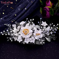Hair Clips & Barrettes YouLaPan HP320 Wedding Floral Accessories Clip Romantic Bridal Comb Handmade Women Ornaments HeadpiecesHair