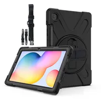 Kids Safe Shockproof Back Cover with Shoulder Strap and Pen Holder for Samsung Galaxy Tab S6 Lite 10 4 Silicone Case272N