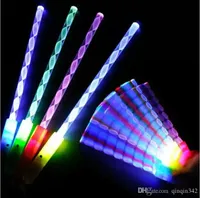 Novelty Lighting LED Cheer Rave Glow Sticks Acrylic Spiral Flash Wand för barnleksaker Julkonsert Bar Birthday Party Supplies