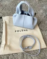 Design de luxo francês Polene Light Big Smiting Bolsa de bolsa de bolsa feminina Mensageiro de couro portátil feminino portátil