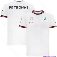 2022 Mercedes Benz Petronas Motorsport 남자의 통기성 짧은 슬리브 여름 자동차 팬 유니폼 OVN7을위한 새로운 F1 포뮬러 원 레이싱 팀 T 셔츠