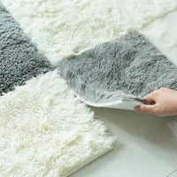 Teppiche langer Plüsch Teppich für Schlafzimmer Schaumbodenmattennähtezimmer Schwamm 60/30 cm DIY Puzzle Haar zotteligen Bereich Rugcarpets