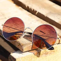 Okulary przeciwsłoneczne klasyczne vintage spolaryzowaną markę projektant gotyckich okrągłych steampunk mężczyzn Kobiety lustro okulary przeciwsłoneczne dla męskich Uv400Sunglasses