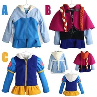 Yeni Çocuk Giysileri Sonbahar ve Kış Kızları Kapşonlu Ceket Avrupa ve Amerikan Rüzgar Karikatür Performans Giyim Joket205m