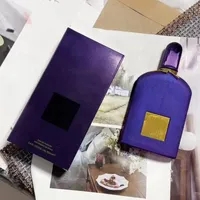 women perfume orchid fragrance purple glass striped bottle body 100ml charm sexy persistent fragrances fast postage Best quality