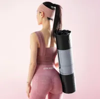 Verstelbare extra grote draagbare yoga mat mesh tas 70 * 30 cm pilates matten opslagdrager tassen fitness leverancier gym sport handdoeken rugzak met draagriem
