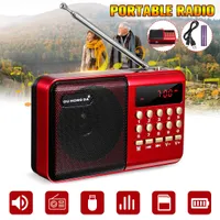 Neue mini tragbare radyo el tipi dijital fm usb tf mp3 çalar lautsprecher wiederaufladbare