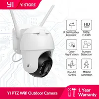 yi ptz wifi/poe الكاميرا الخارجية 1080p Zoom Zoom Auto Ai Human Tracking IP Camera IR Night Vision 2-Way Audio CCTV Camera H0901257Q