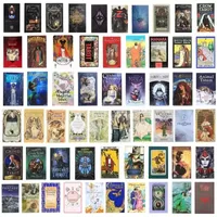 220 Style Tarot Cards Game Oracle Golden Art Nouveau The Green Witch Universal Celtic Thelema Steampunk Tarots Board Deck Games Wholesale UPS-HY