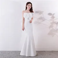 Sexy Breast-wiping Three-dimensional Bow Dress Party with Wiped Breasts Bridesmaid Dresses 1377