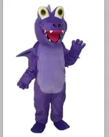 2022 Purple Thorn Dragon Mascot Costume Adult Halloween Birthday party cartoon Apparel