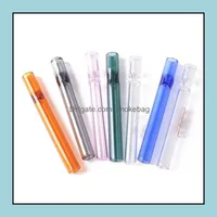 Smoking Pipes Accessories Household Sundries Home Garden 4Inch Og Glass Pipe Cigarette Filter Bat One Hitter Clear Col Dhvvk