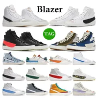 2022 designer Blazer mid low 77 vintage mens Casual shoes women black Black Bright Crimson white Habanero Red UNC Cool Grey sport sneakers trainers skateboard
