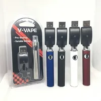 V-VAPE Voltaje variable Bater￭a de precalentamiento 650mAh Vape Pen 510 Cartuchos de rosca bater￭as 5 colores