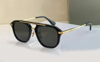 Pilot Sunglasses Geometric Black Gold 416 Men Sun Shades Driving Glasses with Box