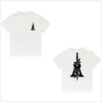 패션 남성 Tshirt 디자이너 T 셔츠 튀김 거리 포스터 편지 패턴 옷 Peace Crane 짧은 슬리브 T 셔츠 그래픽 티 코코넛 알파벳 인쇄 티셔츠 셔츠 A2