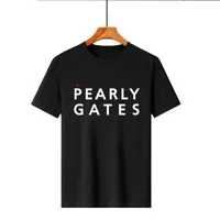 Summer Men s American Golfers Pearly Gates Printed Cotton T Shirt Man Short Sleeve Casual Slim Fit T Shirts Tees 220616