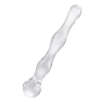 Dildos en verre en cristal à double extrémité masturbatrice réaliste pénis anal putain de bouchon