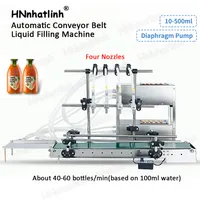 Automatic Filling Machines T200A 4 Heads Diaphragm Pump Bottle Liquid with Conveyor Belt for Small Production Line