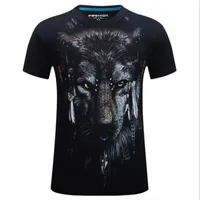 Magliette da uomo Animali leone tigre Rhinocer Dog Wolf and Indians magliette da uomo Abbigliamento di moda 3d uomini/donne Streetwear in stile harajuku a