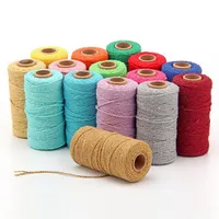 Yarn 100M Rope ed-Cord 100% Cotton Colorful Twine Macrame Cord String Thread Party Wedding Decoration Accessory DIY335Y