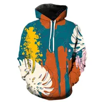 Heren Hoodies Sweatshirts kleurrijke verf graffiti -serie mode abstracte olieverfschilderij kleding 3d print oversized mannen/vrouwen zip/hoodies sp
