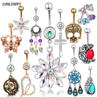 Acero quirúrgico Mots of Piercing Nombril Tragus Earring Body Jewelry Rings Fashion Belly Button Anillo 20pcs270p