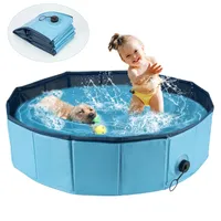 قابلة للطي الكلب الحيوانات الأليفة حمام السباحة المحمولة بركة الأطفال PVC الاستحمام حوض السباحة في الهواء الطلق للكلاب القطط الأطفال
