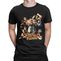 T-shirts masculins personnages géniaux Fighter Street Vêtements masculins Collesse Colonté Crew Nou Tee Shirt Short à manches courtes et Sizemen's