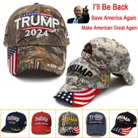 Donald Trump 2024 Maga Hat Cap Baseball Stickerei Camo USA Kag Keep America Great Again Snapback President Hut Großhandel Sxjun1