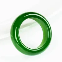 Nouveau Green Natural Jade Ring Jadeite Accessoires Jasper Stone Bijoux