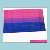 Banner Flags Festive Party Supplies Home Garden Customize Rainbow Flag 3X5Ft 90X150Cm Gay Pride Polyester Banners Colorf Lgbt Lesbian Para