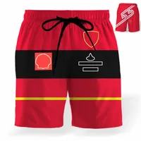 Formula 1 F1 Shorts Summer Men logs Logo Printing Fashion Swimwear Shorts Trunk Sports Pants New Disual Men