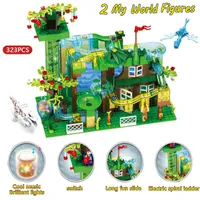 أفكار رخام سباق الجري مع Light Electric Maze Building Builds Jurassic Dinosaur Park Jungle World Toy For Kids Gift J220607