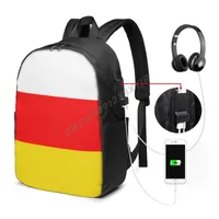 Backpack South Ossetia Flag Ossetians Country Map IT&#39;S IN MY DNA Student Schoolbag Travel Casual Laptop Back Pack UnisexBackpack