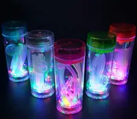 Vaso garrafa de cachimbo de cachimbo de cachorro de cachorro -liqueh shisha xícara narguil nargile plástico fumando tubos de água com mangueira de mangueira de luz LED equipamento