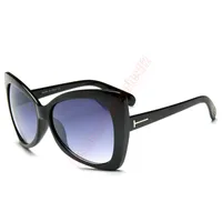 New Hot Cat Eye Sunglasses Women Flat Top Oversize Shield Shape Glasses Brand Design Anoushka Sunglasses Vintage Sun Glass Uv400 Female Rivet Shades