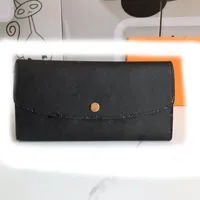 Классический высококачественный дизайнерский кошелек кошелек женский тиснений с пряжкой с длинными кошельками из кошельки Hasp держатель ключ -коварные косой сумки 235Z