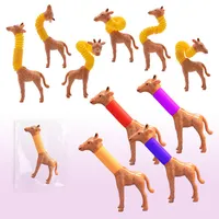 Pop tüp dekompresyon oyuncak parti lehine teleskopik streç 360 derece bükülme çeşidi kesilmiş esnek zürafa ücretsiz esneme çocuklar için yetişkin oyuncakları