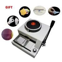 PVC Card Embosser Emboss Number Machine 68 Letters Characters Manual Stainless Steel Metal DIY Coding Machines