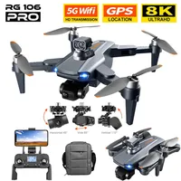 RG106 Drone 8K Dual Camera GPS professional avec 3 axes Hélicoptère RC 5G WiFi FPV Drones Quadcopter Toy 220629