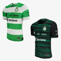 2022 2023 Club Santos Laguna Soccer Jerseys 22 23 Home Green White Mexican Shirt Away Dark Maillots de Foot Football Uniform Vale