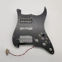 Actualización de pickguard negro precableado HSH set multifunción mazo de interruptor de interruptor WK camionetas de 7 vías para la guitarra ST