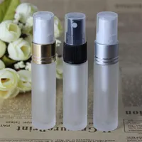 600pcs lot Frosted Clear 10ml empty glass spray bottles cosmetic containers portable travel refillable perfume atomizer Bottle257e